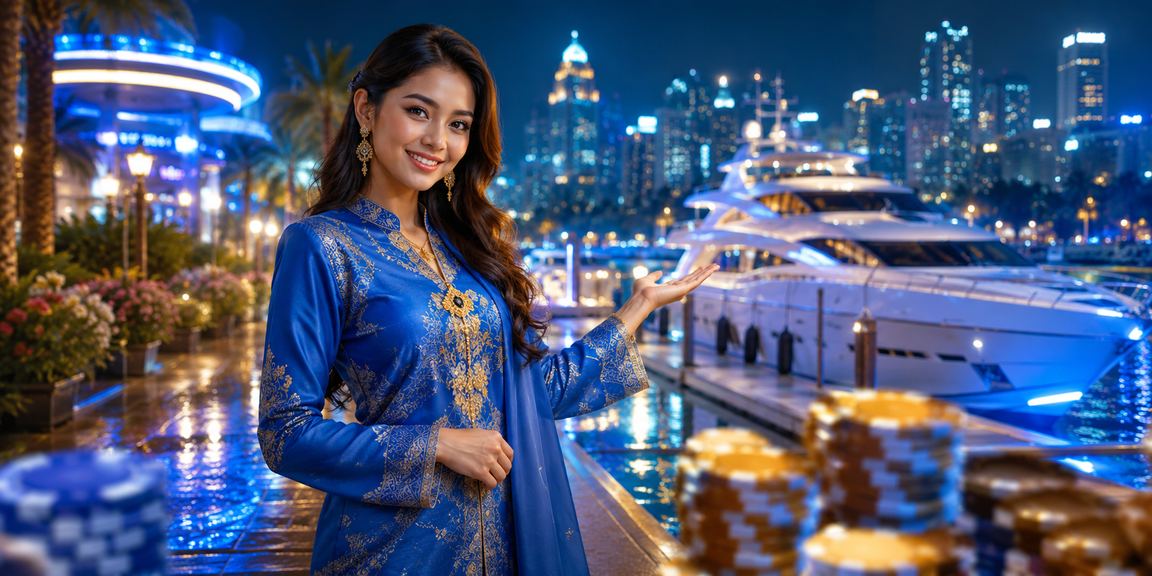 Pengguna wanita Malaysia berbaju kurung mengakses platform ff15 dengan selamat dan dilindungi privasi